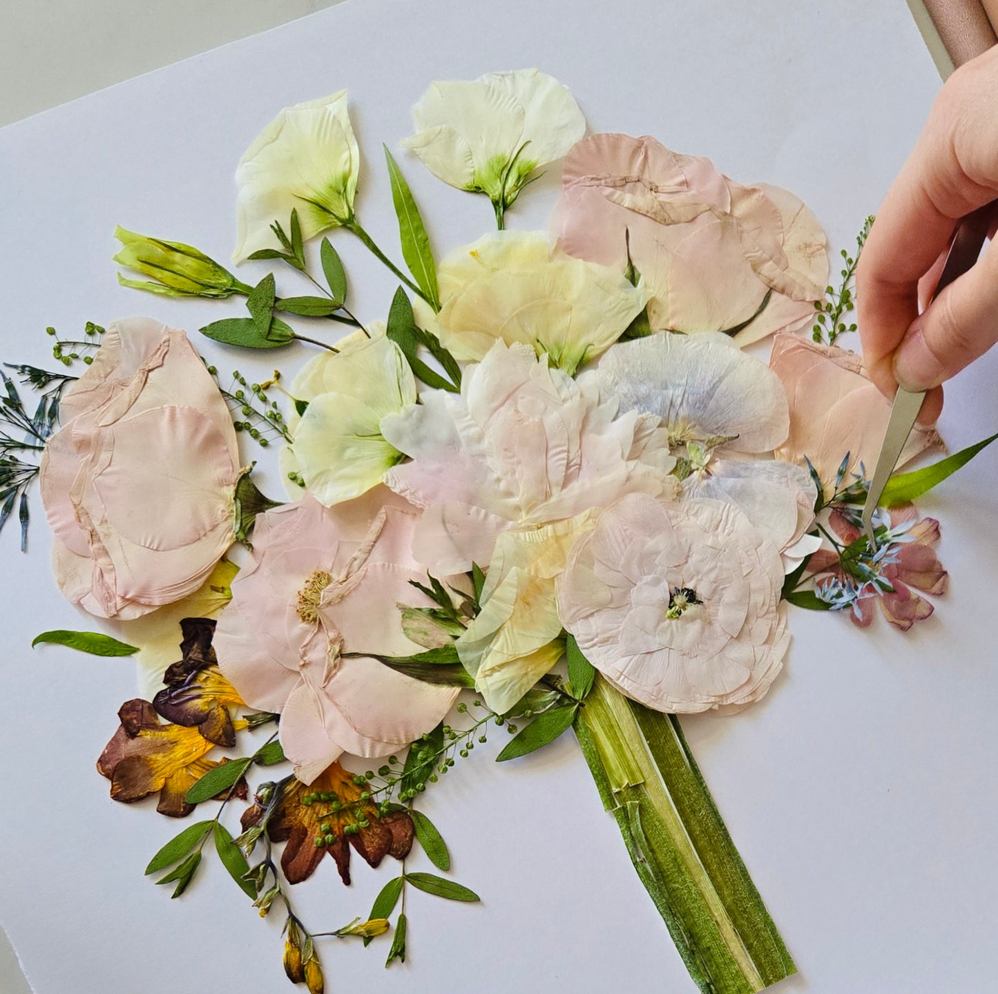 16*24 Custom pressed flower bouquet frame for your occasion
