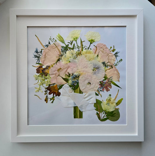 16*24 Custom pressed flower bouquet frame for your occasion